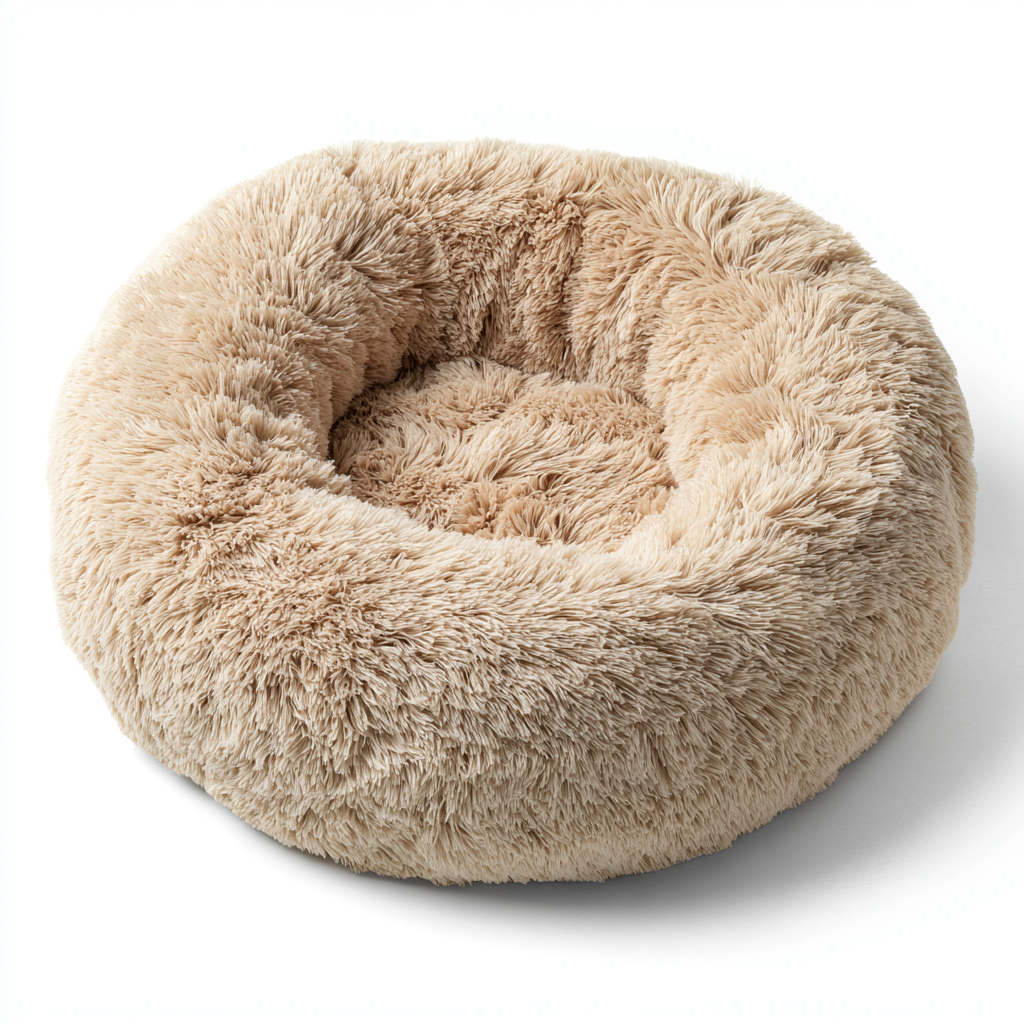 Calming Donut Dog Bed - XXL Shag Fur
