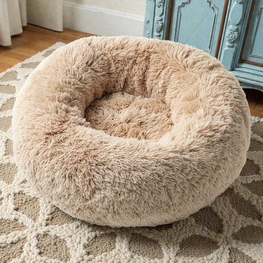 Calming Donut Dog Bed - XXL Shag Fur